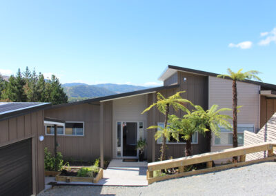 From the road view of a new built house